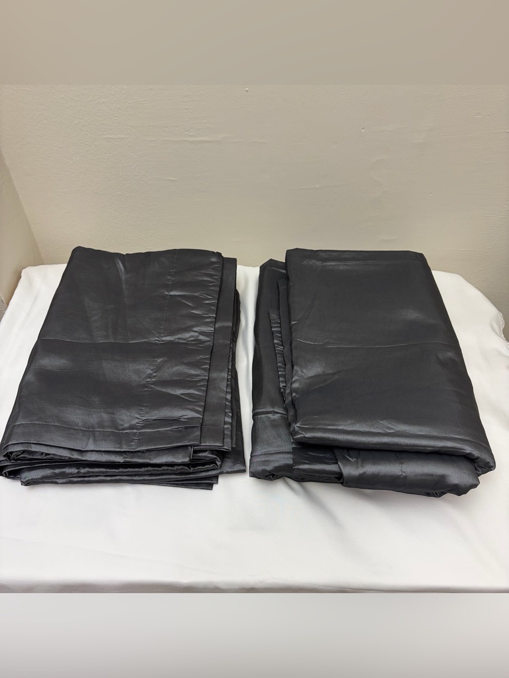 Peri Homeworks Collection Dark Silver  2 Curtain Panels  53” X 83” each one